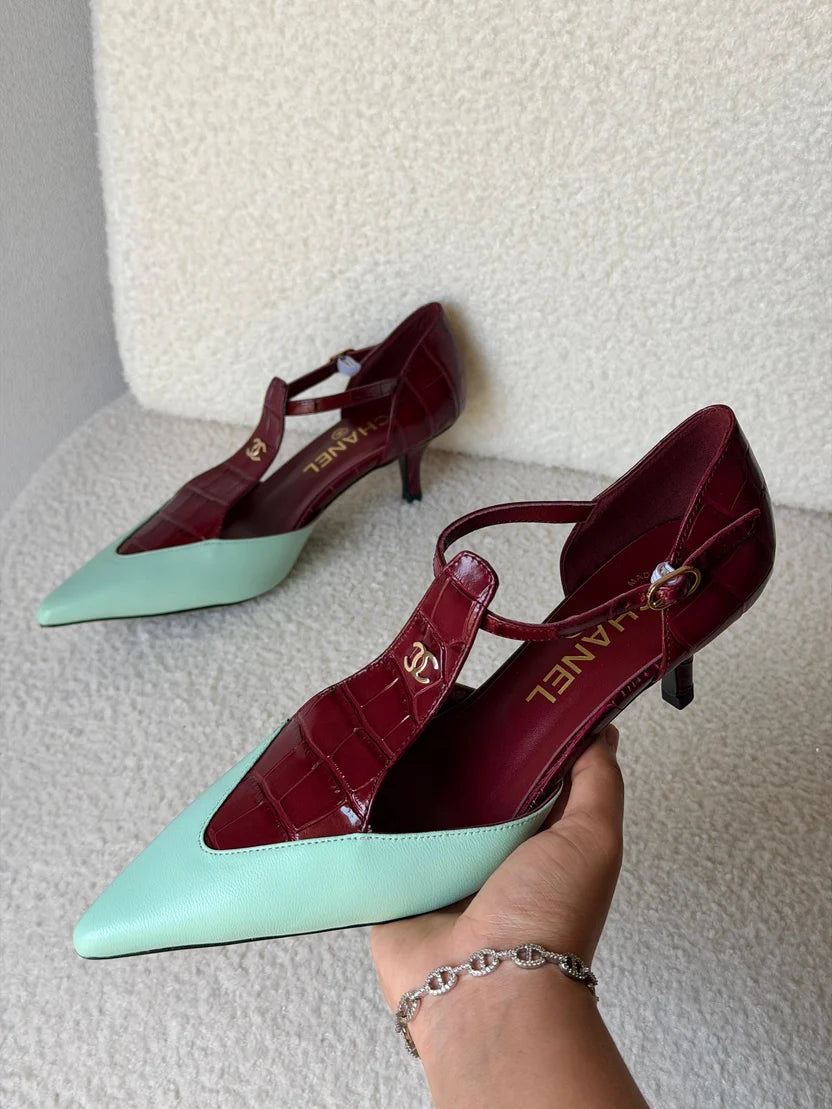 CHANEL Slingbacks - Lambskin & patent calfskin