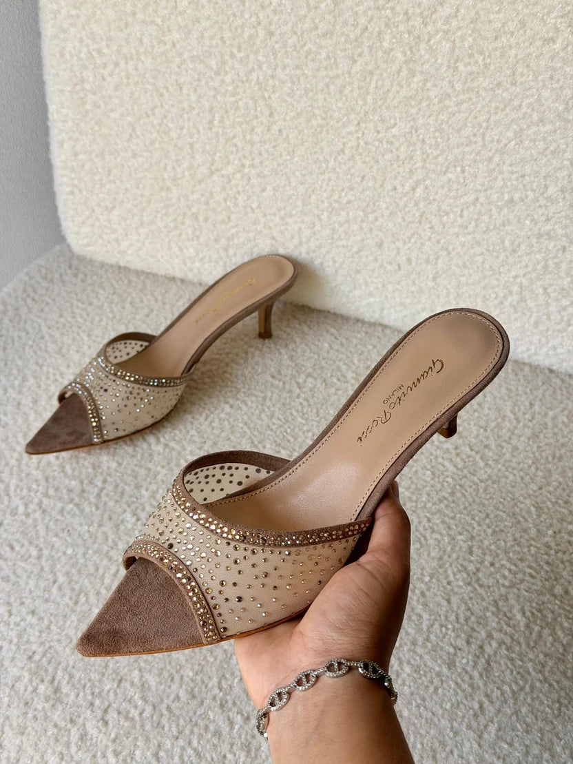 Gianvito Rossi Rania 55 Embellished Mules