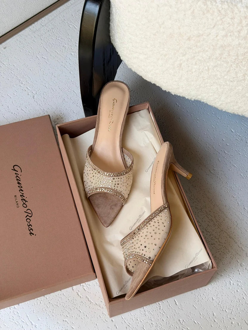 Gianvito Rossi Rania 55 Embellished Mules