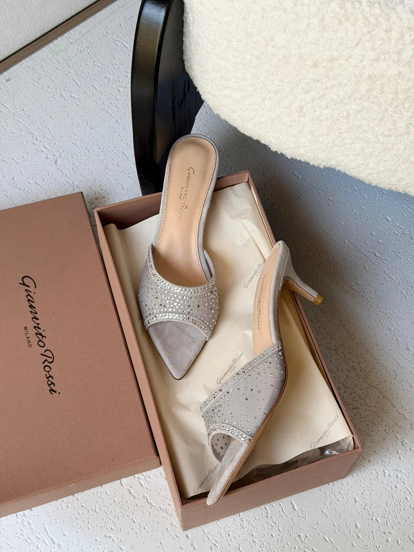 Gianvito Rossi Rania 55 Embellished Mules