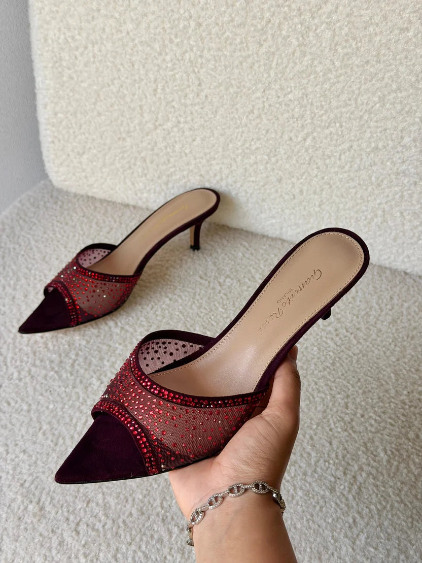 Gianvito Rossi Rania 55 Embellished Mules