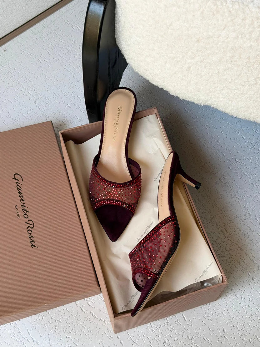 Gianvito Rossi Rania 55 Embellished Mules