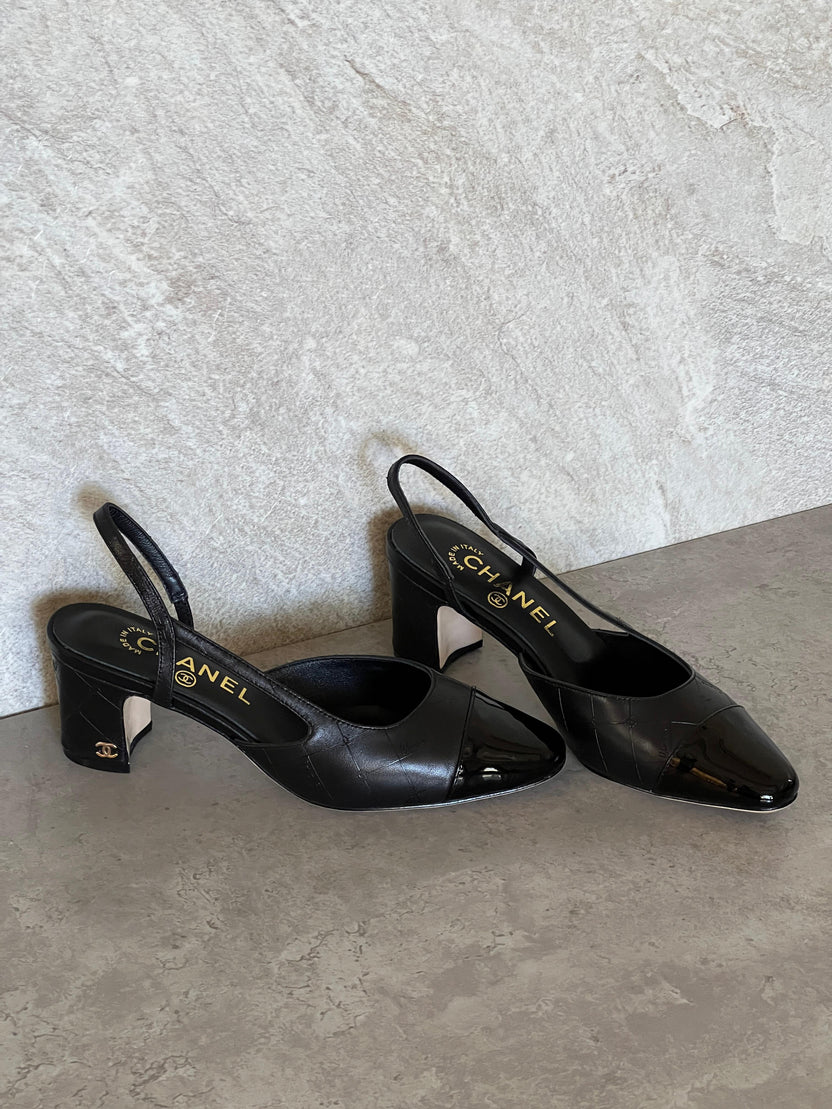 Chanel Slingback Sandals