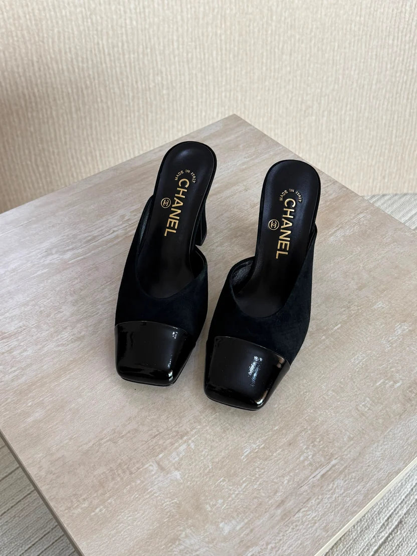 Chanel Mules in Lambskin & Patent Calfskin