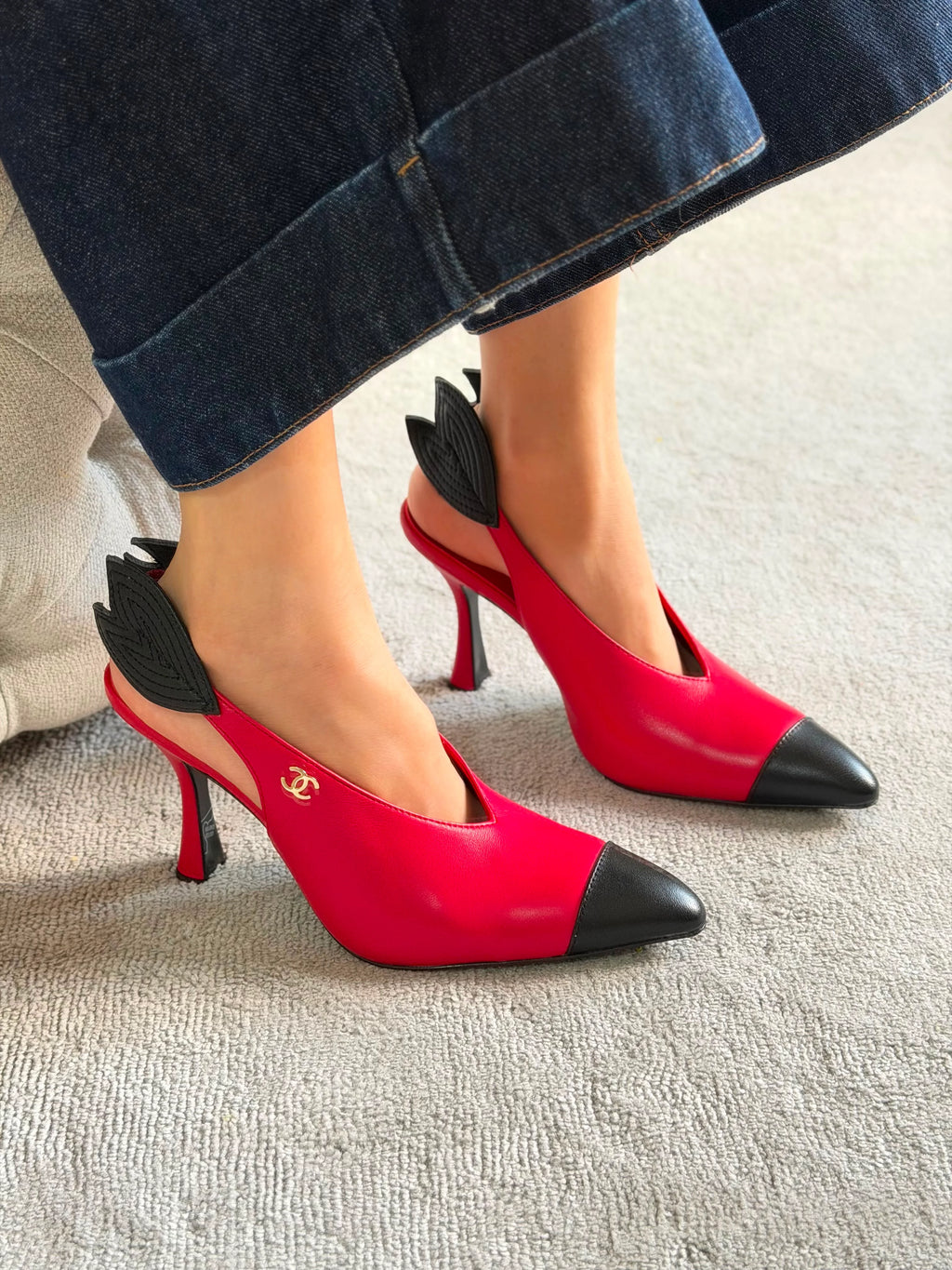 Chanel Slingbacks Lambskin 95mm Heel