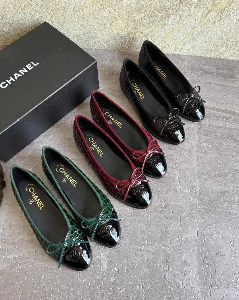 Chanel Ballet flats - Crocodile embossed patent
