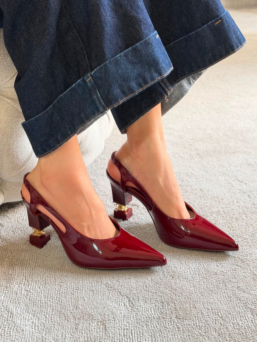 Chanel Slingbacks heeled Patent Calfskin