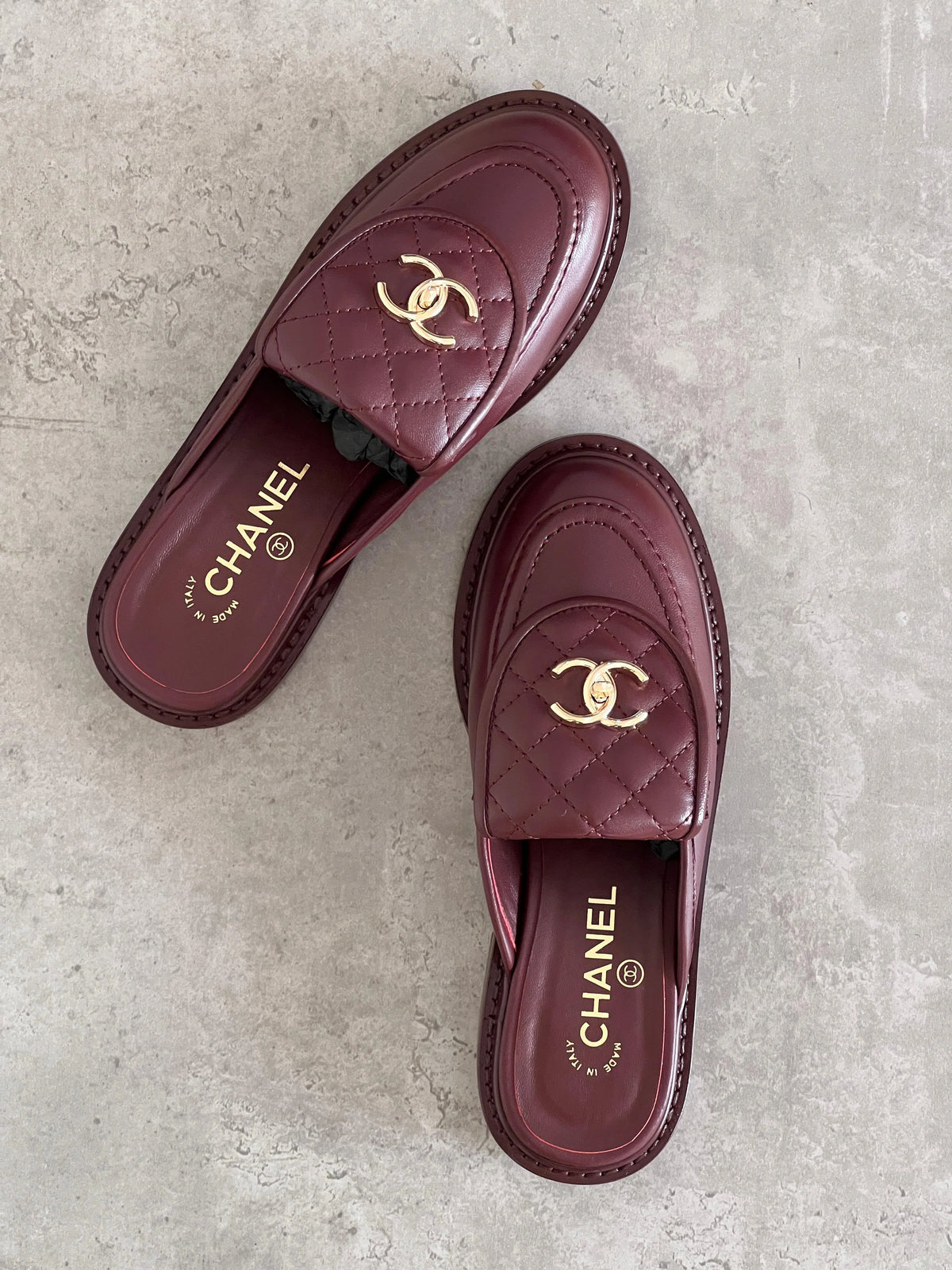 Chanel Loafers in Black Calfskin