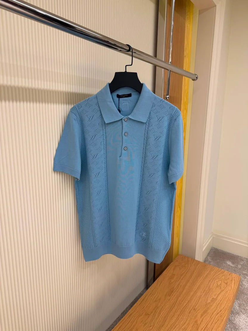 Louis Vuitton Monogram Pointelle Short-Sleeved Polo Shirt