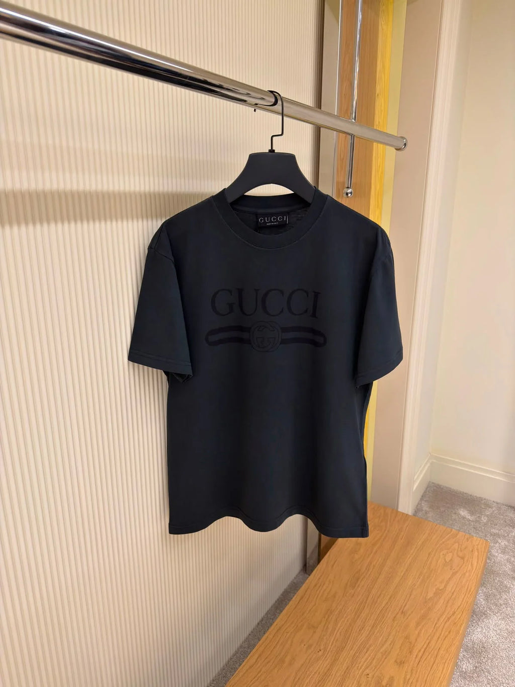 Gucci Grey Devoré Detail T-shirt