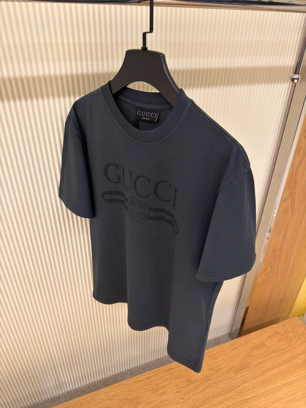 Gucci Grey Devoré Detail T-shirt