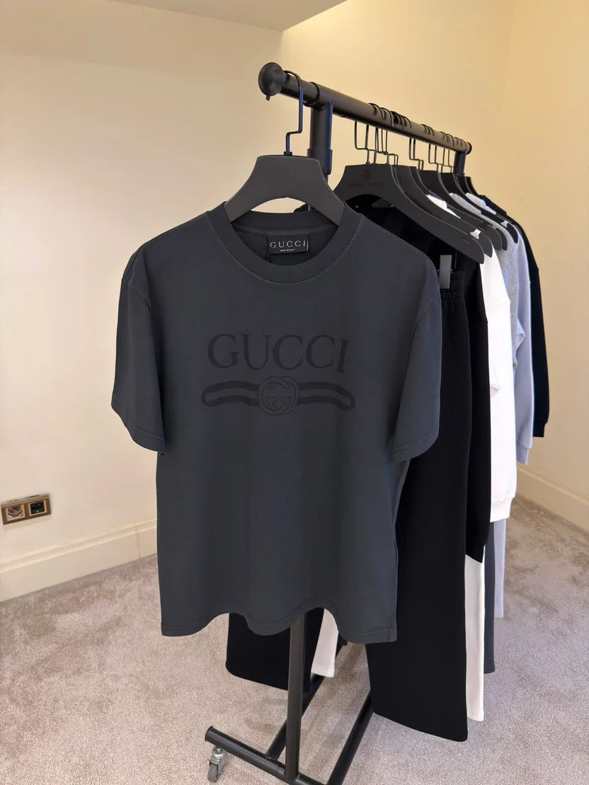 Gucci Grey Devoré Detail T-shirt