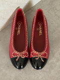Chanel Ballerinas in Lambskin and Varnished Calfskin