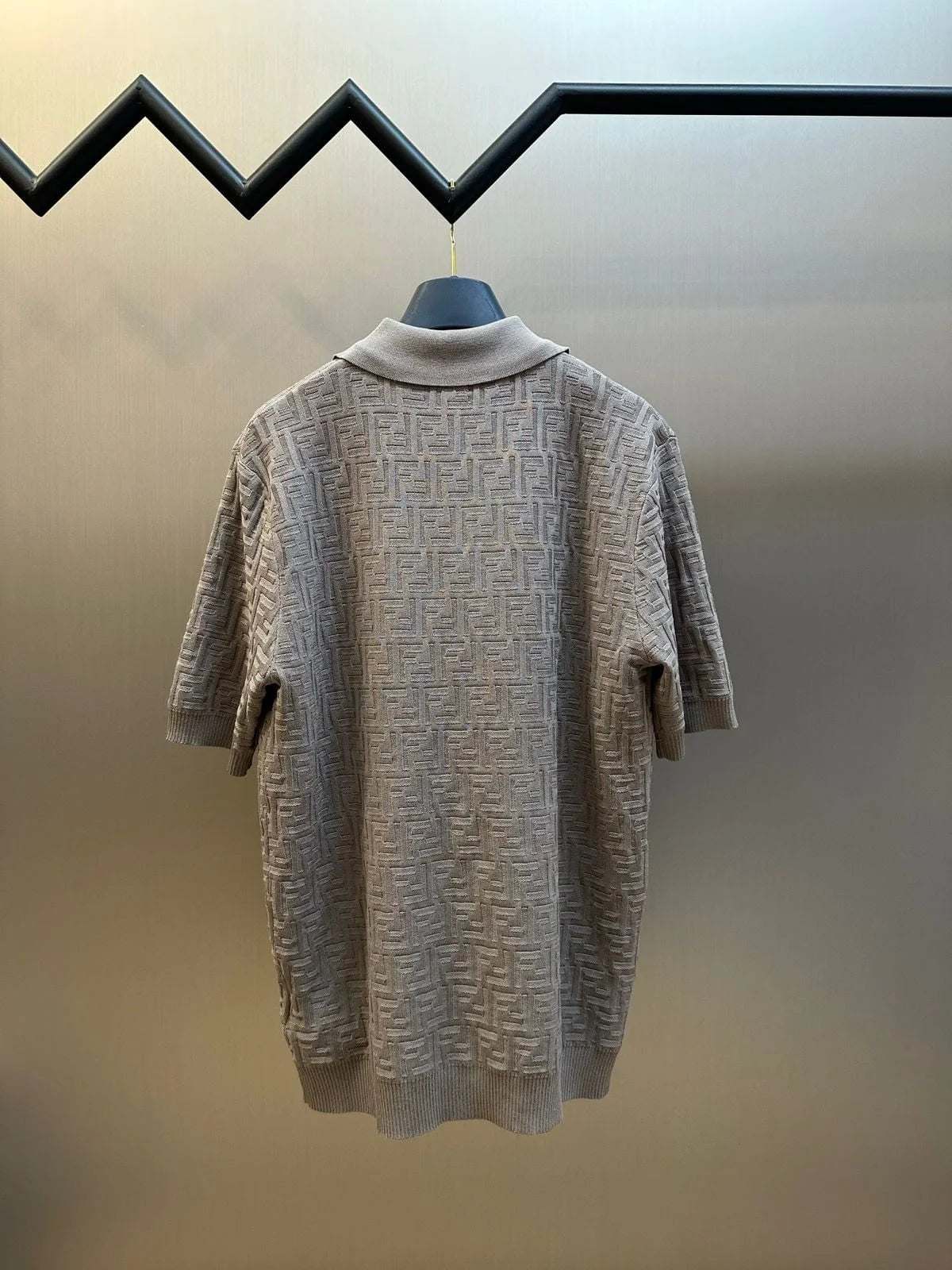 Fendi FF Jacquard Knitted Polo Shirts