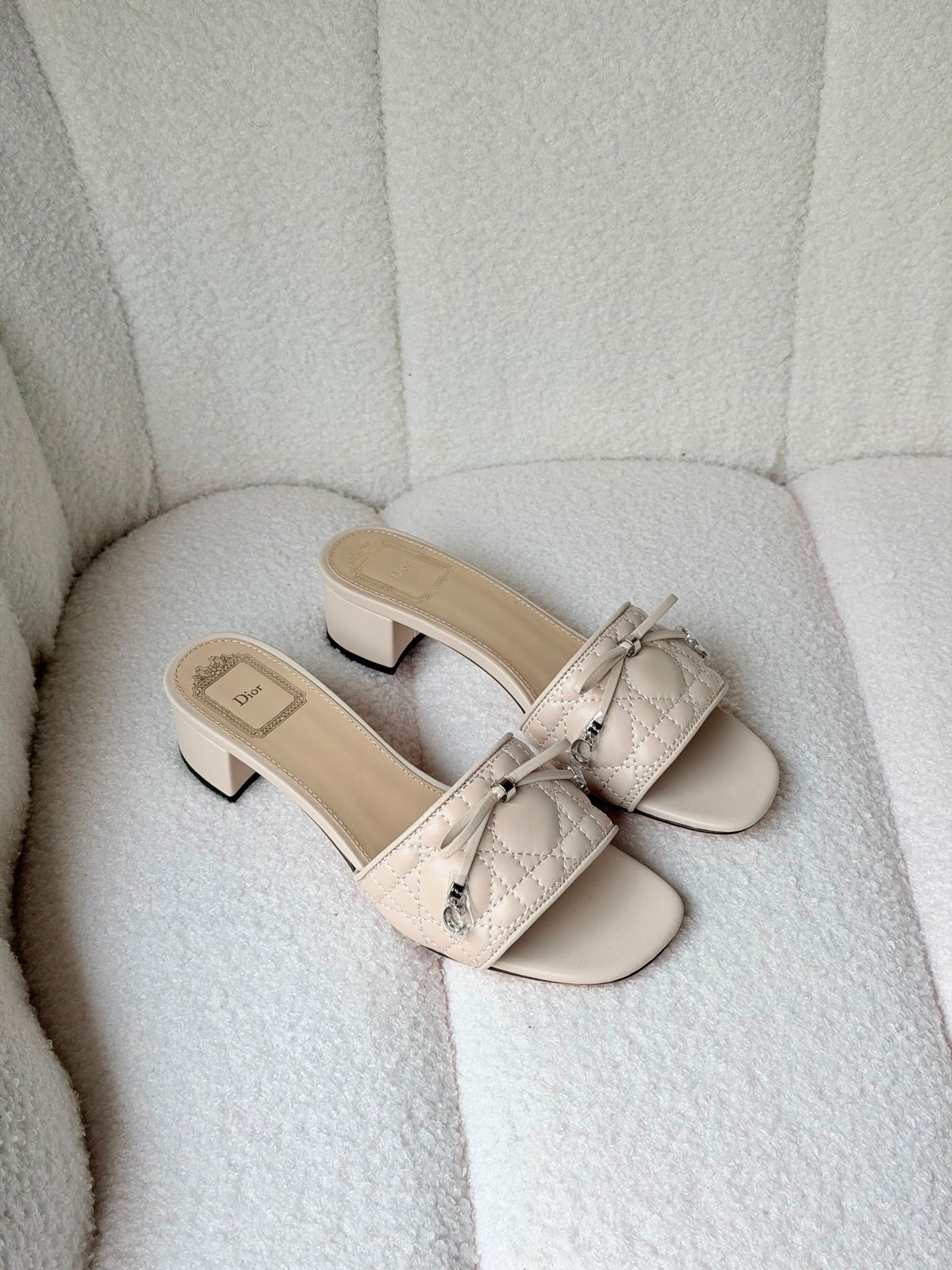 Dior Cannage Heeled Slide