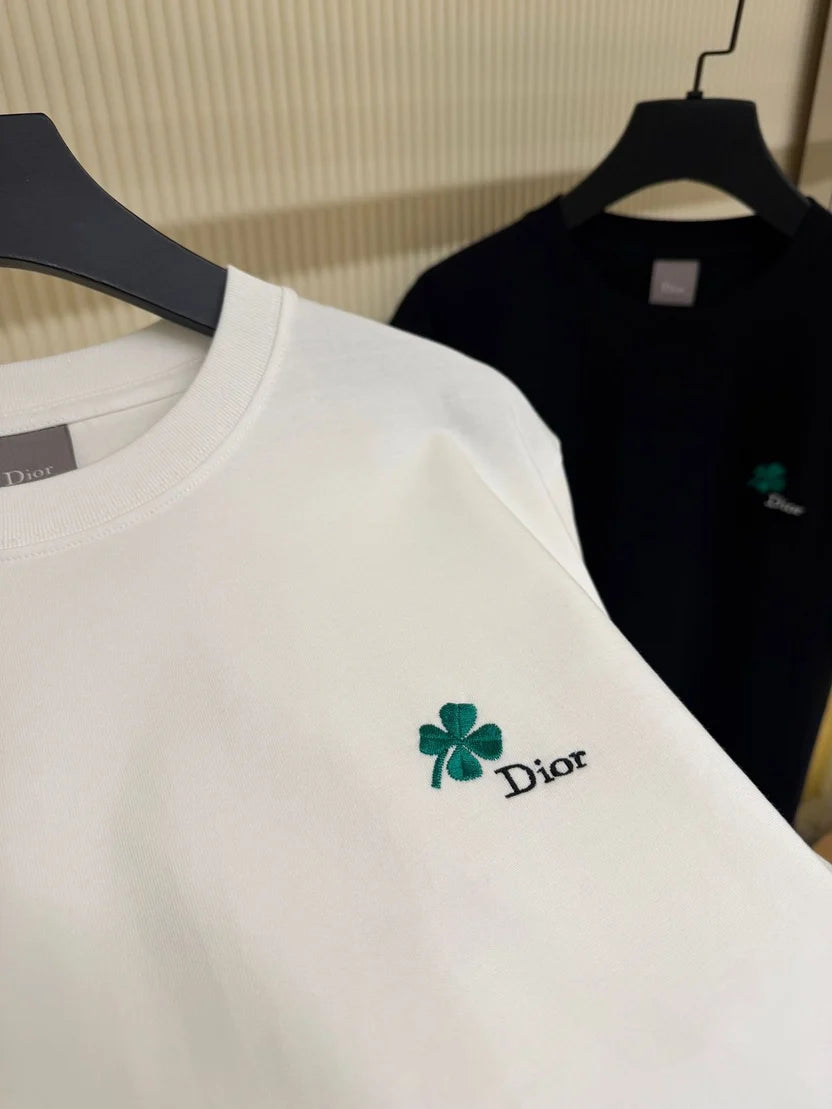 Dior T-Shirt with Dior Clover Embroidery