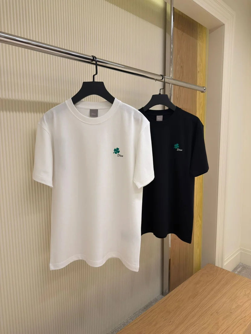 Dior T-Shirt with Dior Clover Embroidery