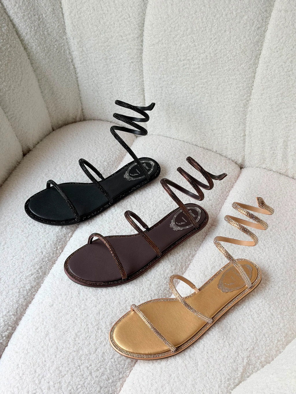 Rene Caovilla Cleo Crystal-embellished Sandals