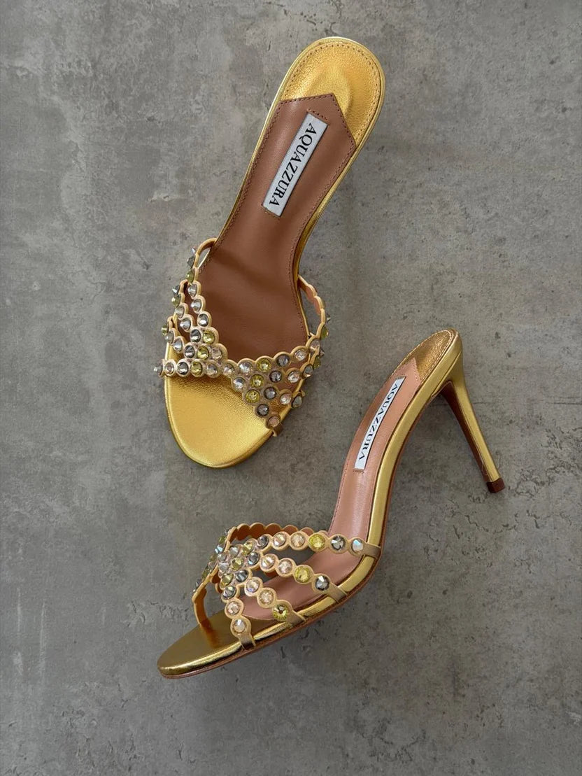 Aquazzura Tequila Embellished Sandals