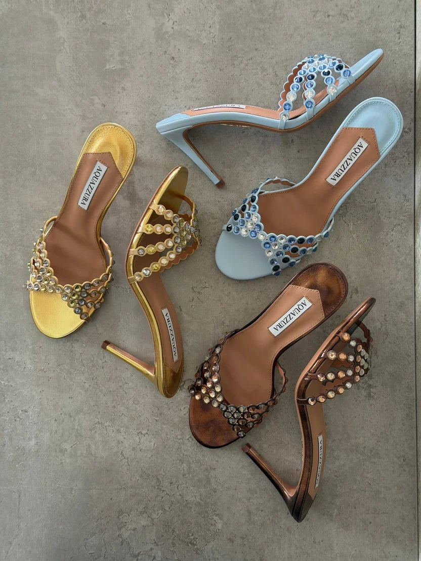 Aquazzura Tequila Embellished Sandals