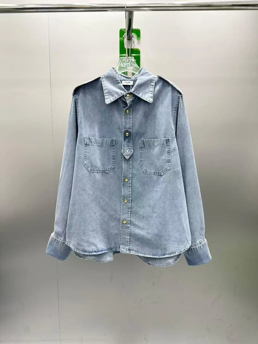 Celine Shirt in Cotton Denim