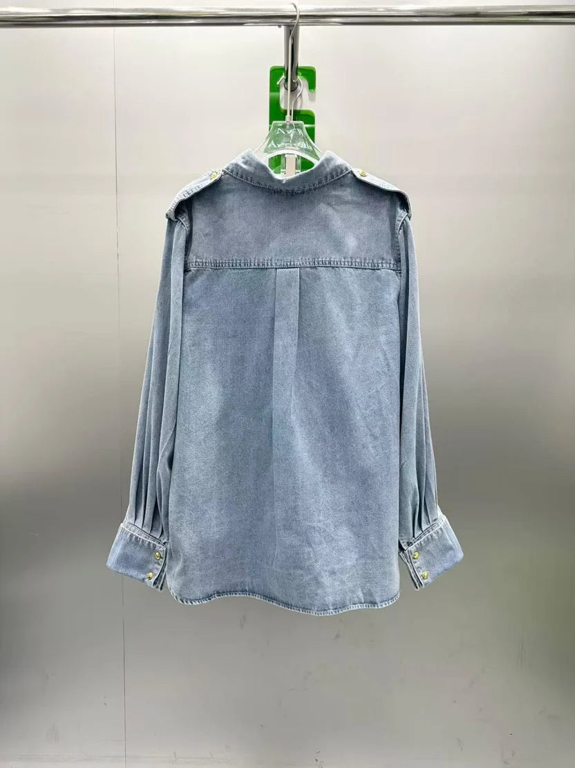 Celine Shirt in Cotton Denim