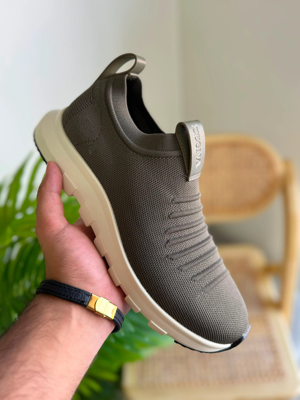 Zegna Knit Slip-On Sneakers
