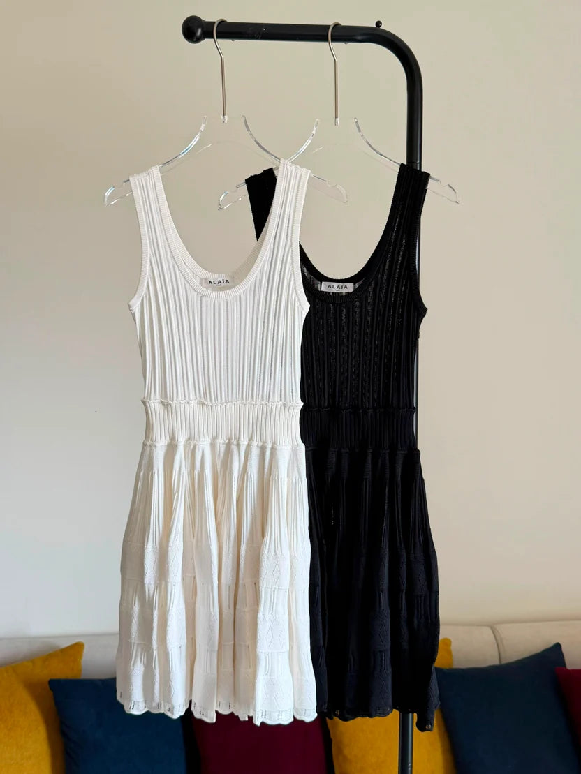 Alaia Fluid Knitted Mini Dress