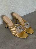 Gucci Crystal Interlocking G Sandal