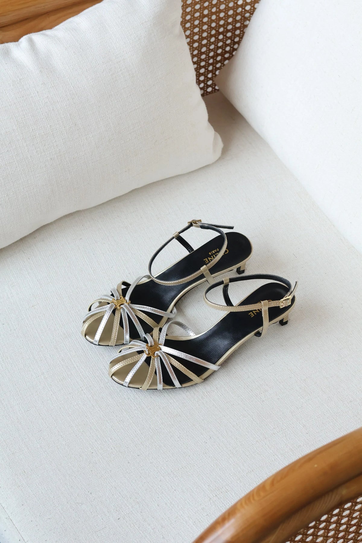 Celine Triomphe Sandals in Lambskin