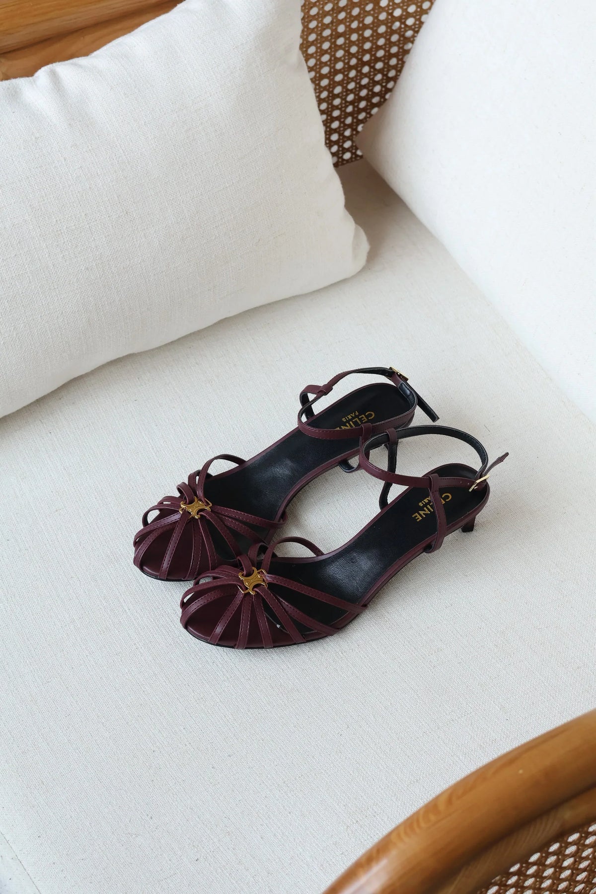 Celine Triomphe Sandals in Lambskin