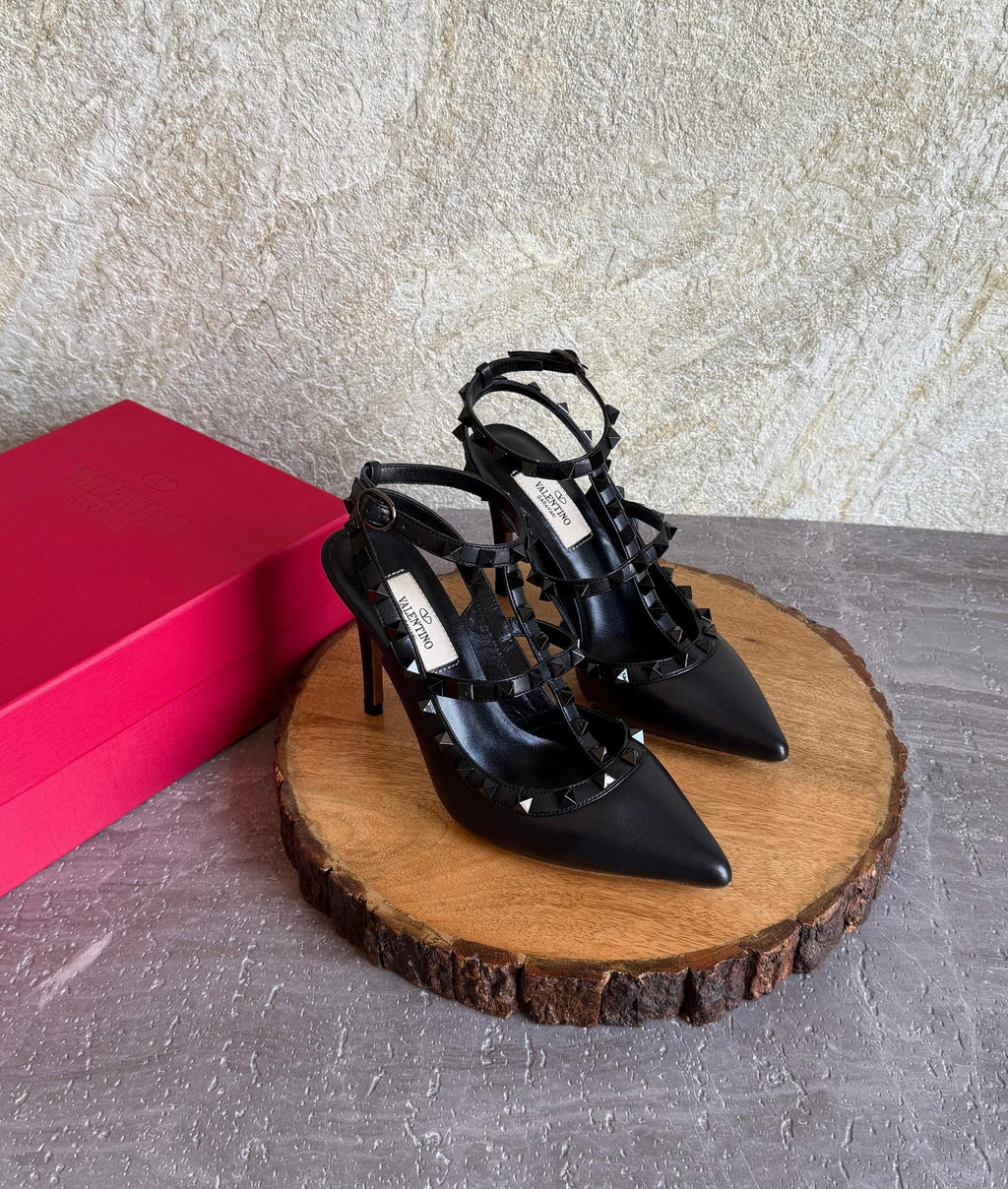 Valentino Garavani Rockstud Ankle Strap Pumps