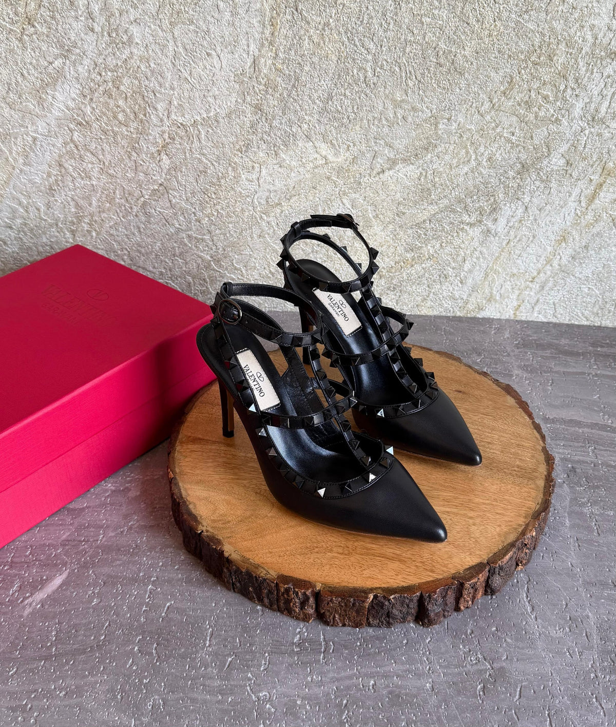 Valentino Garavani Rockstud Ankle Strap Pumps