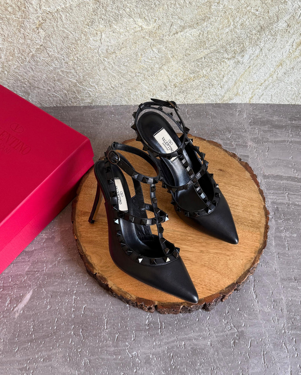 Valentino Garavani Rockstud Ankle Strap Pumps