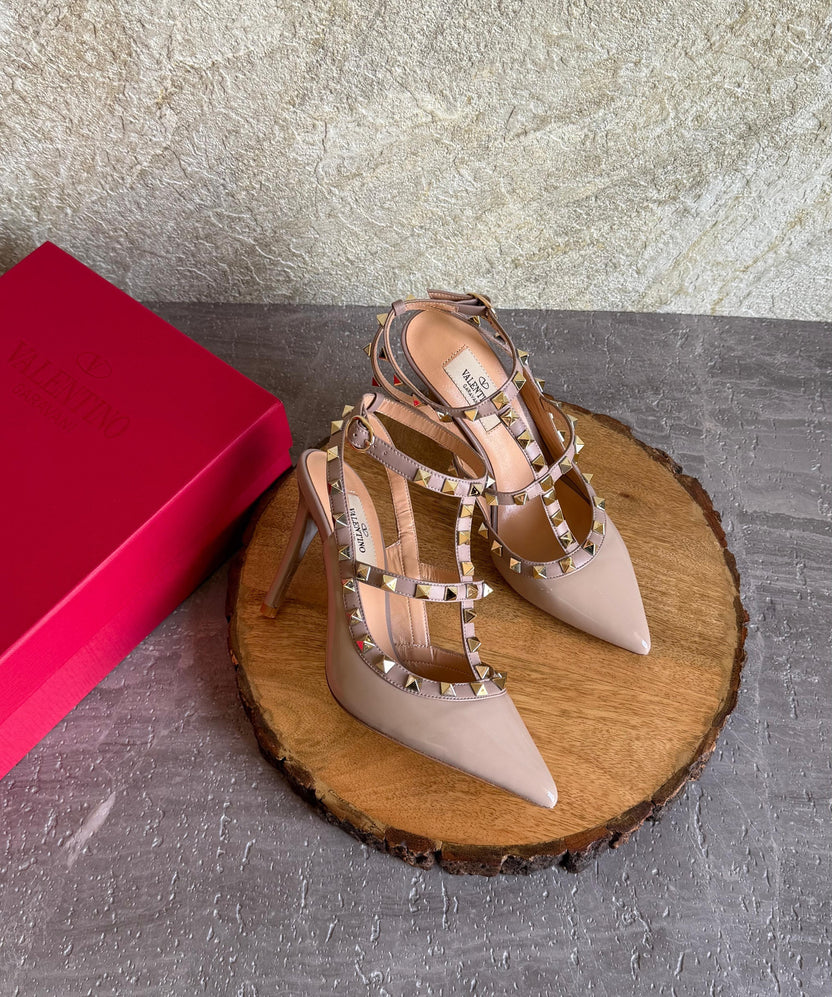 Valentino Garavani Rockstud Ankle Strap Pumps