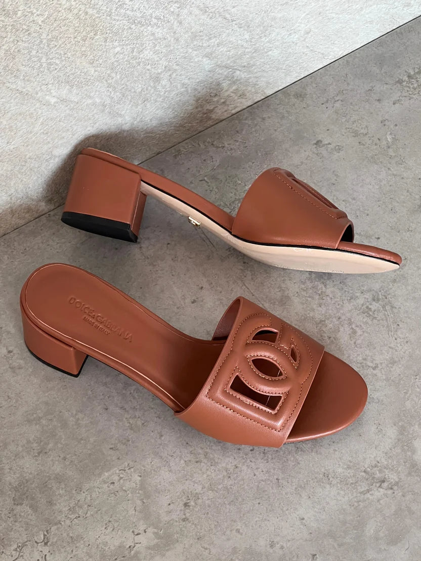 Dolce & Gabbana DG Millenials Leather Mules