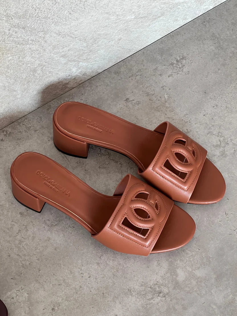 Dolce & Gabbana DG Millenials Leather Mules