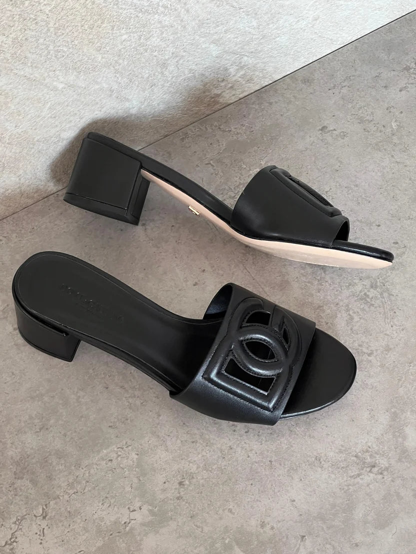 Dolce & Gabbana DG Millenials Leather Mules