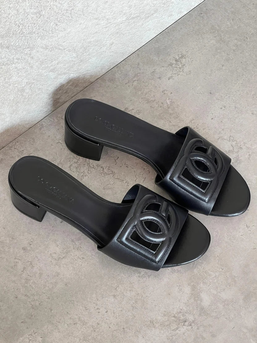Dolce & Gabbana DG Millenials Leather Mules