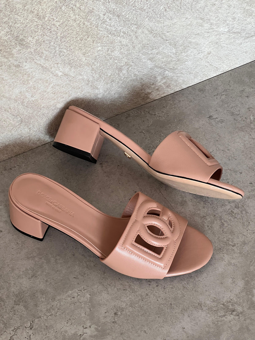 Dolce & Gabbana DG Millenials Leather Mules