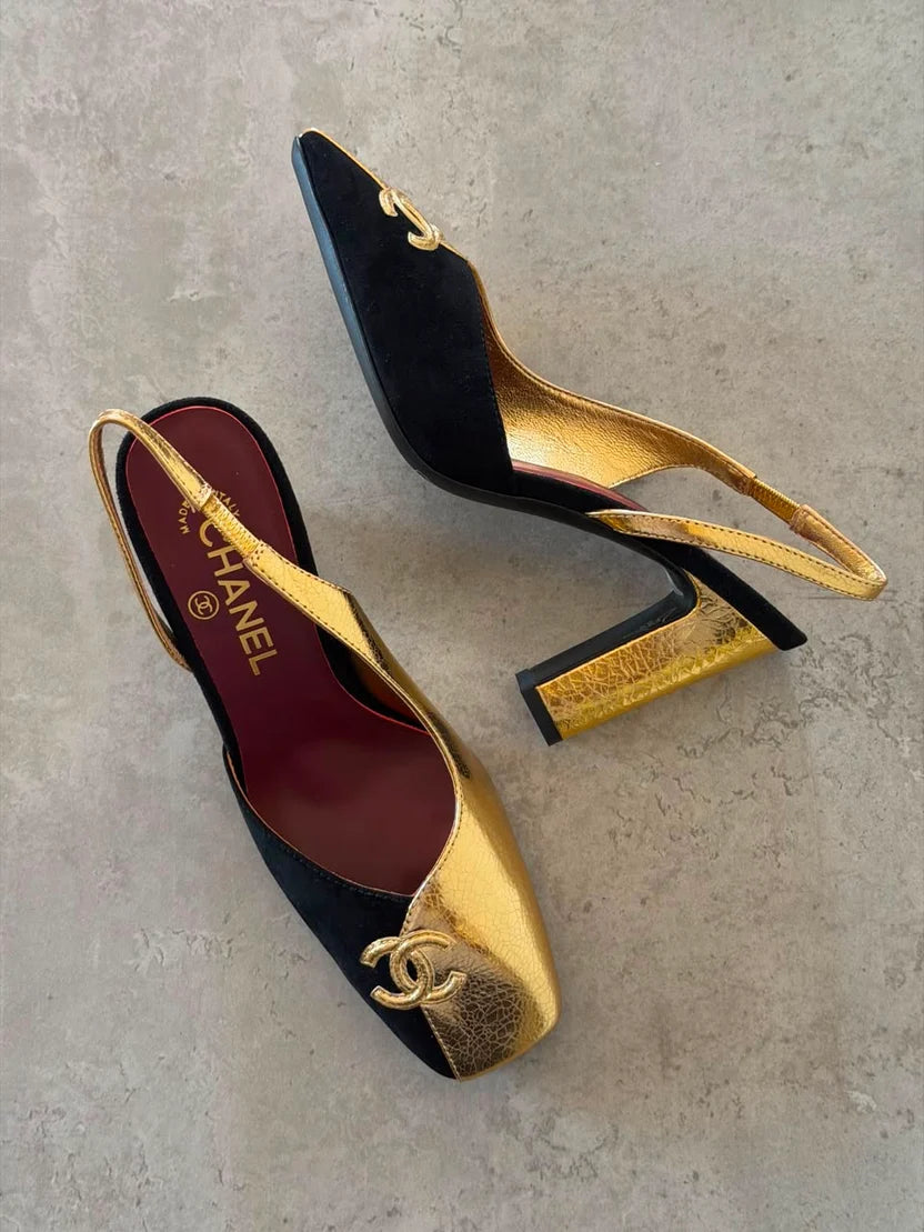 Chanel Slingback Two-Tone Pumps