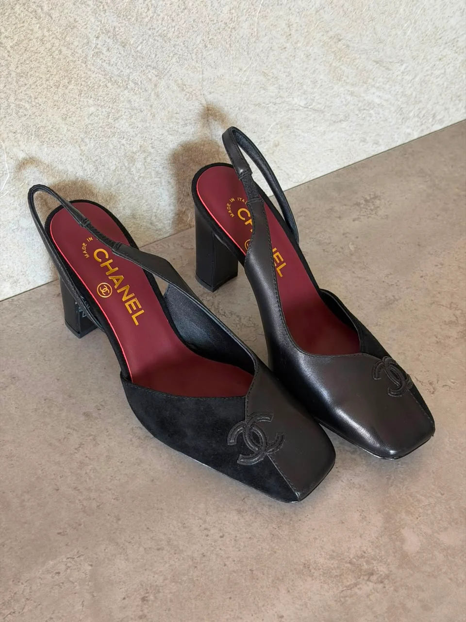 Chanel Slingback Two-Tone Pumps