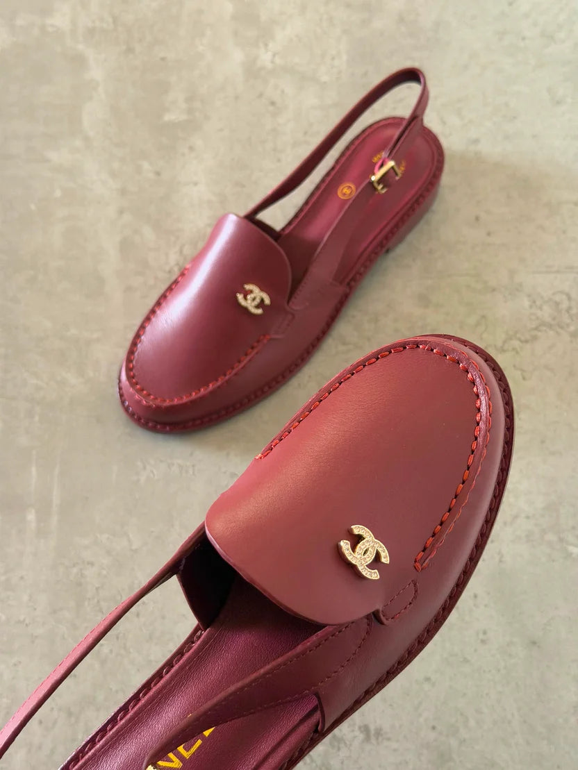 Chanel Calfskin Slingback Loafers