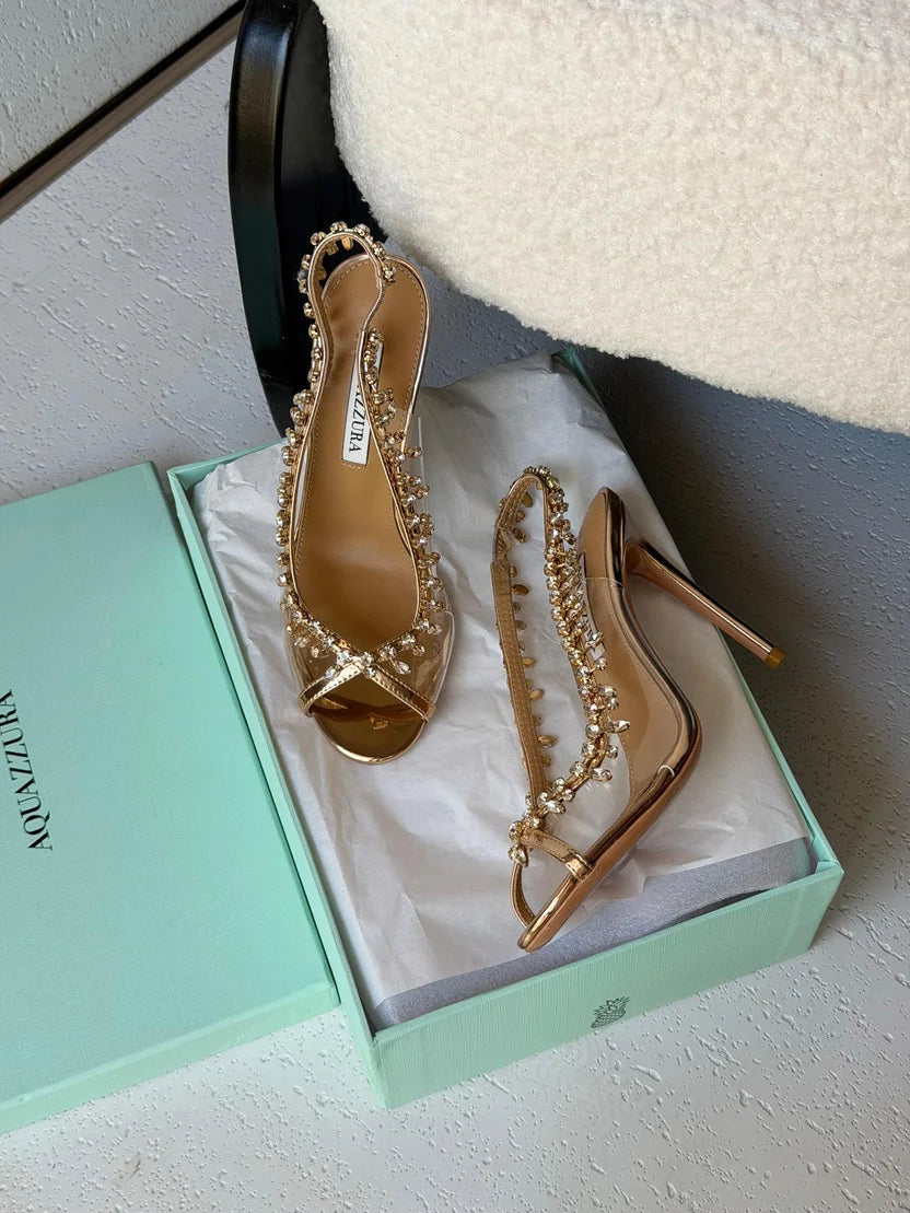 Aquazzura Temptation Crystal Sandals