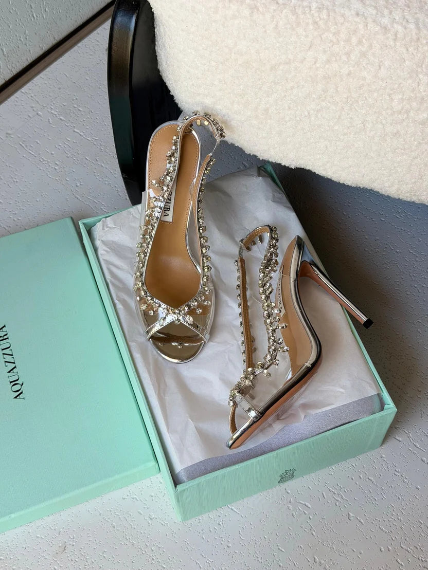 Aquazzura Temptation Crystal Sandals