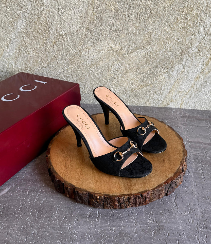 Gucci Horsebit Heeled Mules