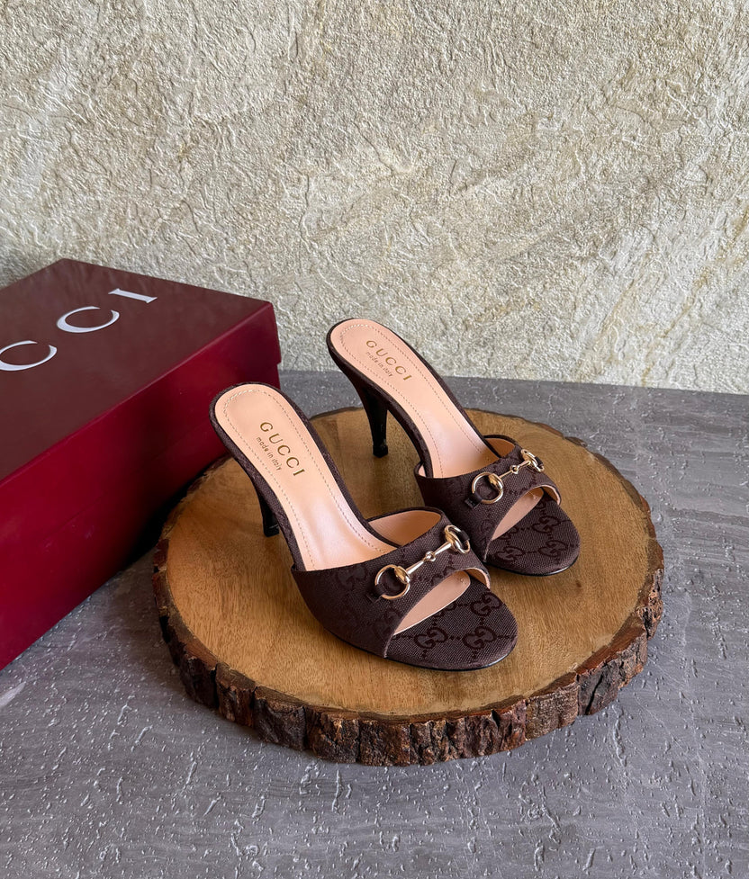 Gucci Horsebit Heeled Mules