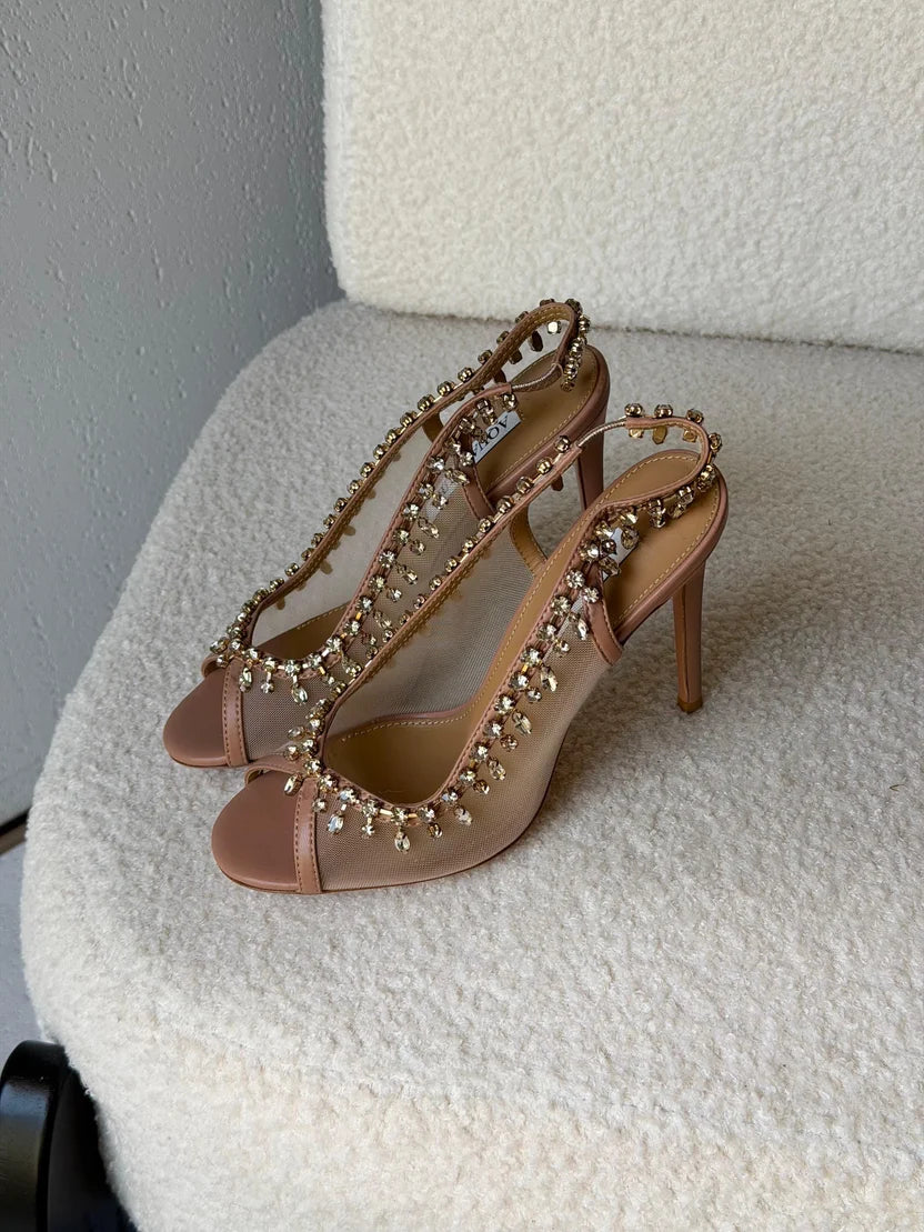 Aquazzura Temptation Crystal Sandals