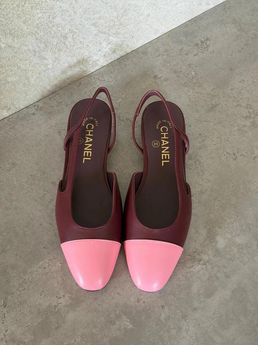 Chanel Two-Toned Slingback Flat