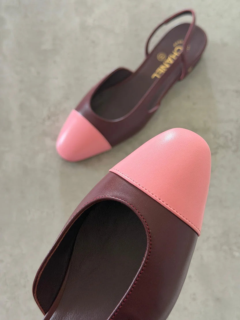 Chanel Two-Toned Slingback Flat